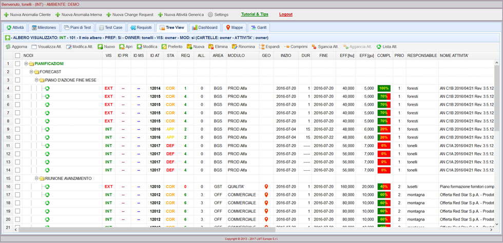 SMS web - TAB Descktop Tree